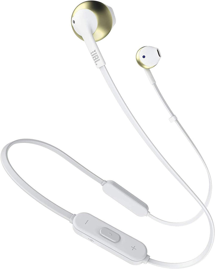 JBL Tune205BT Bluetooth Kopfhörer in Champagner Gold – Wireless Headphones mit 3-Tasten-Fernbedienun