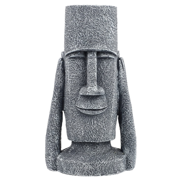 BESPORTBLE Osterinsel Figur Moai Kopf Blumentopf Garten Statue Skulptur Kaktus Sukkulenten Topf Deko