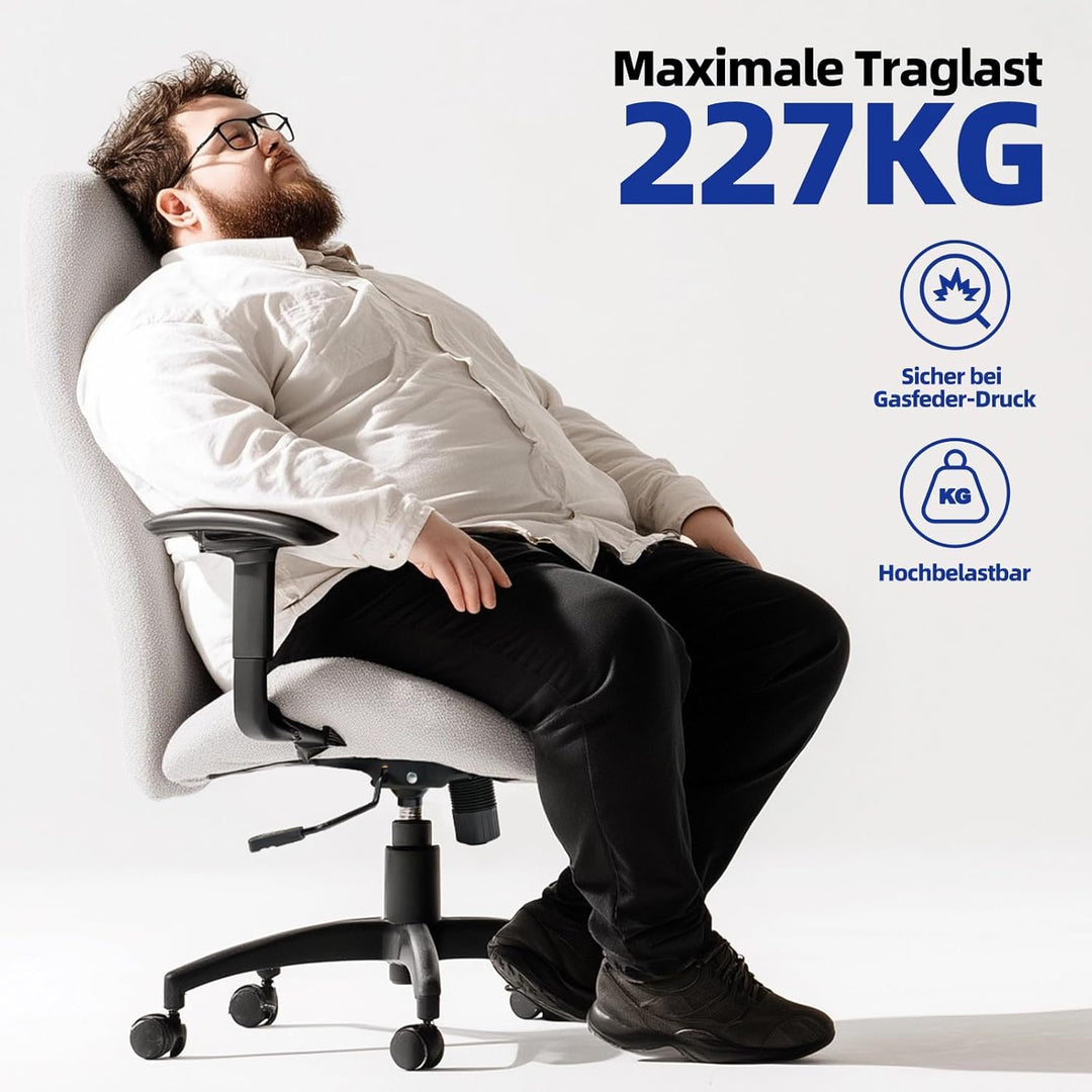 Sytopia Metall Sitzmechanik für Bürostuhl, 227kg Bodenplatte mit 6" x10,2 Löchern, Wippfunktion & Hö
