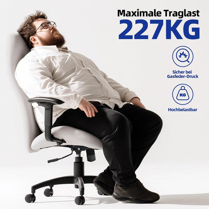 Sytopia Metall Sitzmechanik für Bürostuhl, 227kg Bodenplatte mit 6" x10,2 Löchern, Wippfunktion & Hö