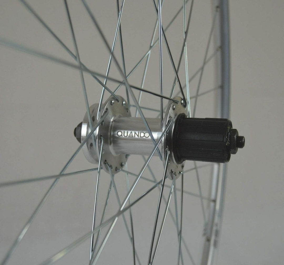 Redondo 26 Zoll Laufrad Set Vorderrad + Hinterrad Hohlkammer Felge Disc Silber