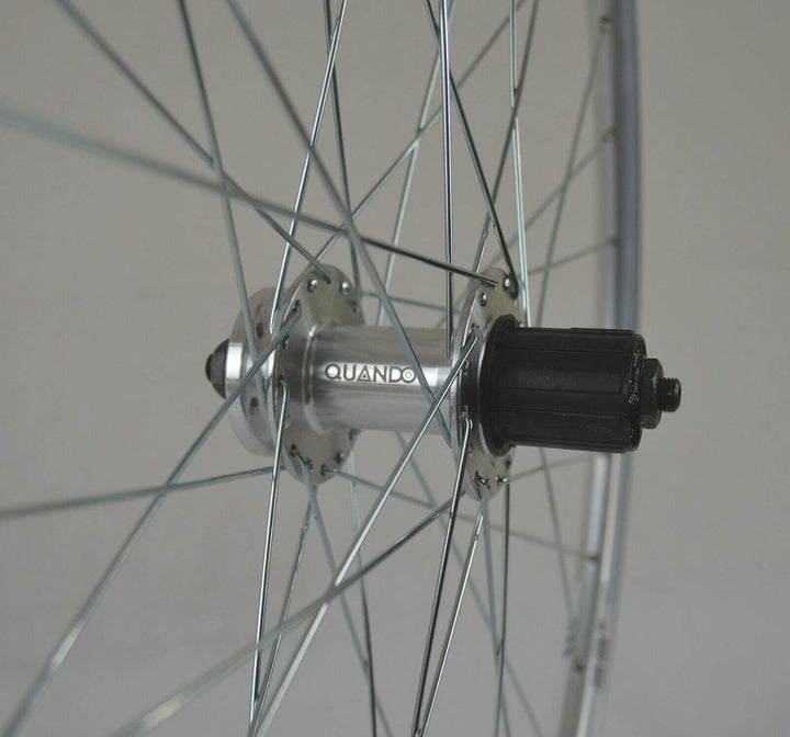 Redondo 26 Zoll Laufrad Set Vorderrad + Hinterrad Hohlkammer Felge Disc Silber