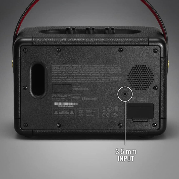 Marshall Kilburn II Bluetooth Tragbarer Lautsprecher, Kabelloser, Wasserabweisend - Schwarz, EU Schw