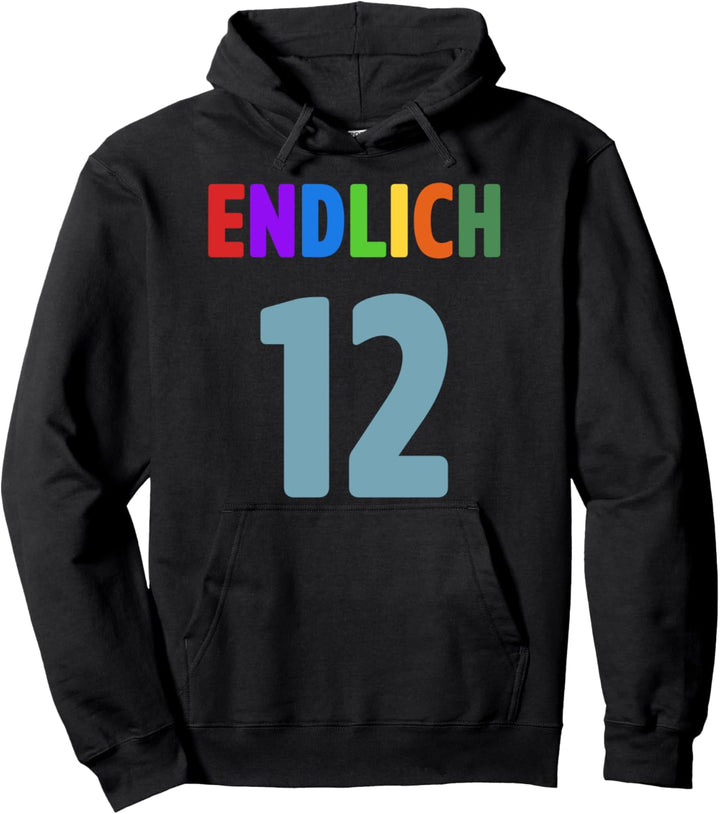 Endlich 12 Jahre Geburtstag Junge Mädchen Geschenke Pullover Hoodie