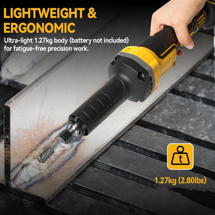 Akku-Schneideisen kompatibel mit Dewalt 18/20V, bürstenloser elektrischer Geradschleifer 24000 U/min