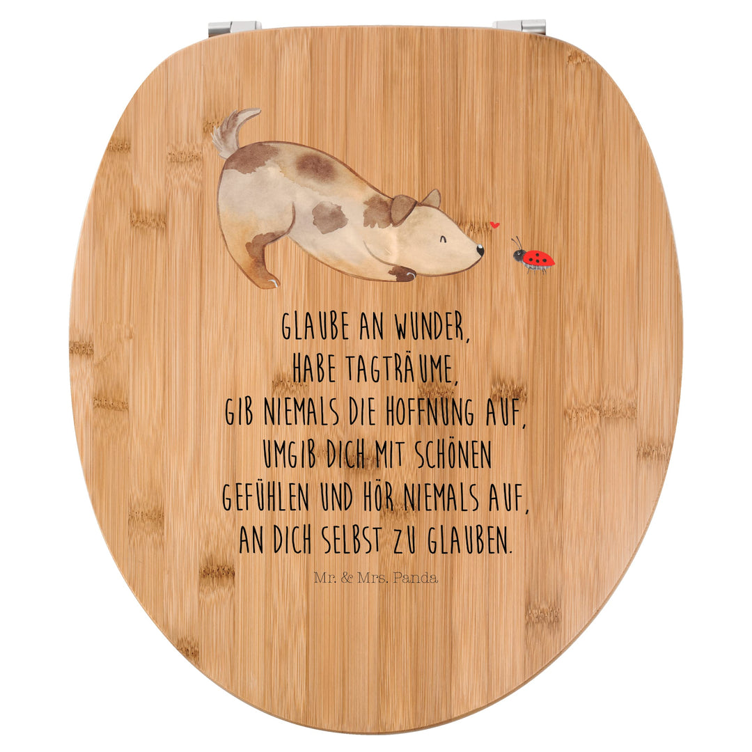 Mr. & Mrs. Panda Motiv WC Sitz Hund Marienkäfer - Geschenk, WC-Sitz, Toilette, Hunderasse, Klobrille