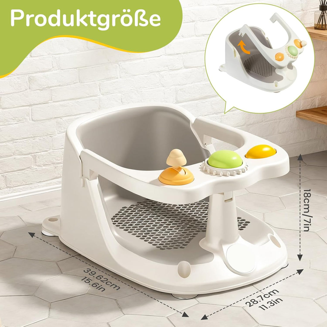 DEANIC Badewannensitz Baby ab 6 Monate - Badesitz mit Rutschfesten Saugnapfen, Netzsitz-Design zur V