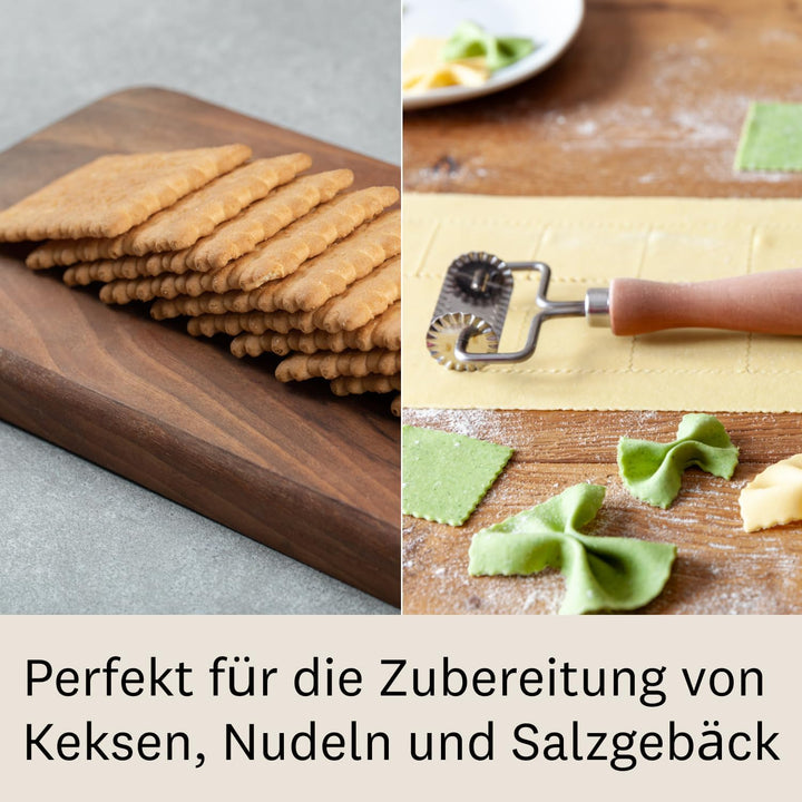 Marcato Quadratischer Ausstecher, gezahnt, Kuchenwerkzeug, Stahl, 4 cm, präziser Schnitt, robust und