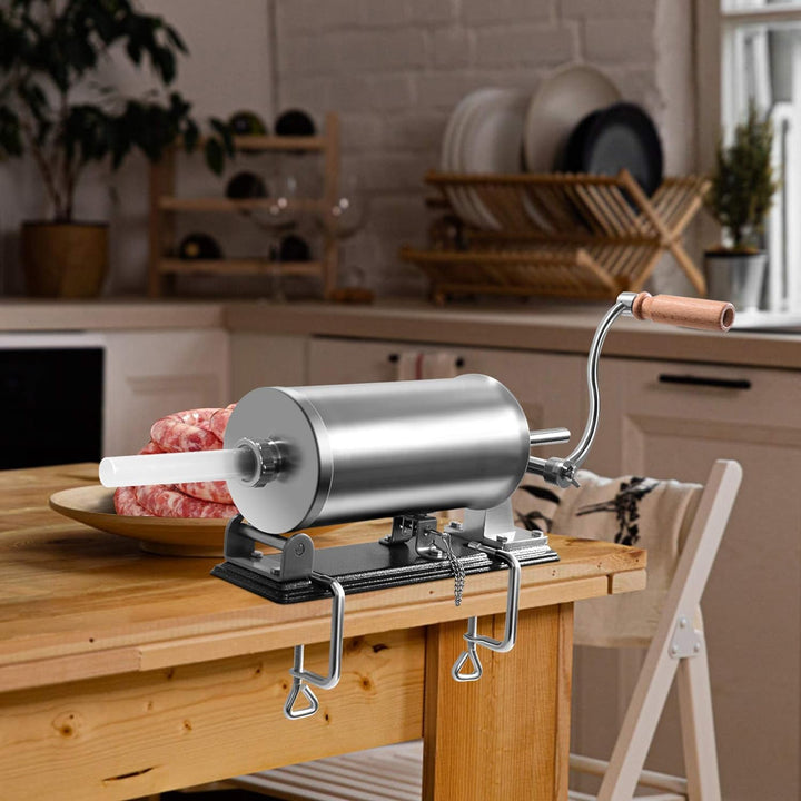 GOPLUS Wurstfüller aus Edelstahl, Wurstfüllmaschine Wurstmaschine Manuell, Wurstpress mit 4 Verschie