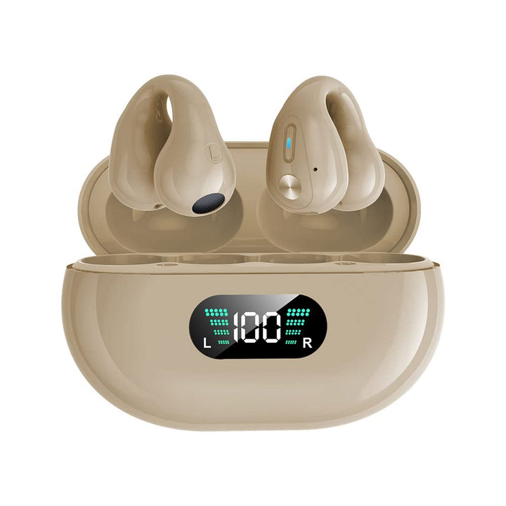 SLuB Knochenschall Kopfhörer, Open Ear Kopfhörer Bluetooth, Ohrclip-Sportkopfhörer, Bluetooth 5.4, H