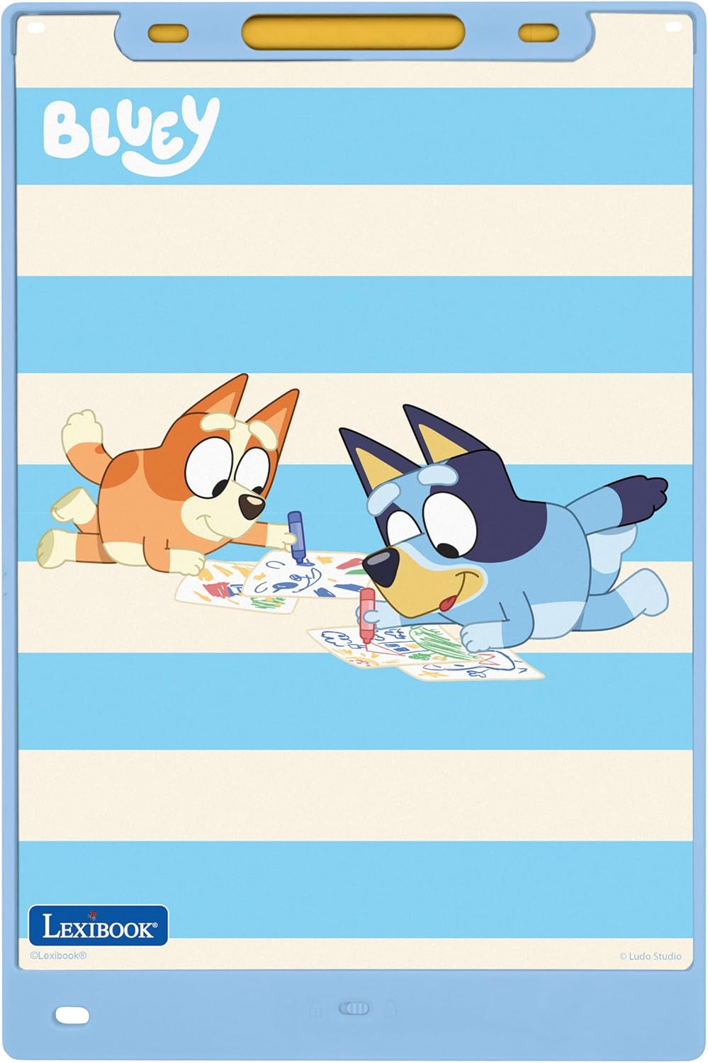 Lexibook, Multicolor E-Ink Zeichen-Tablet 28 cm mit Bluey-Schablonen, Blau, CRT10BY, Bluey