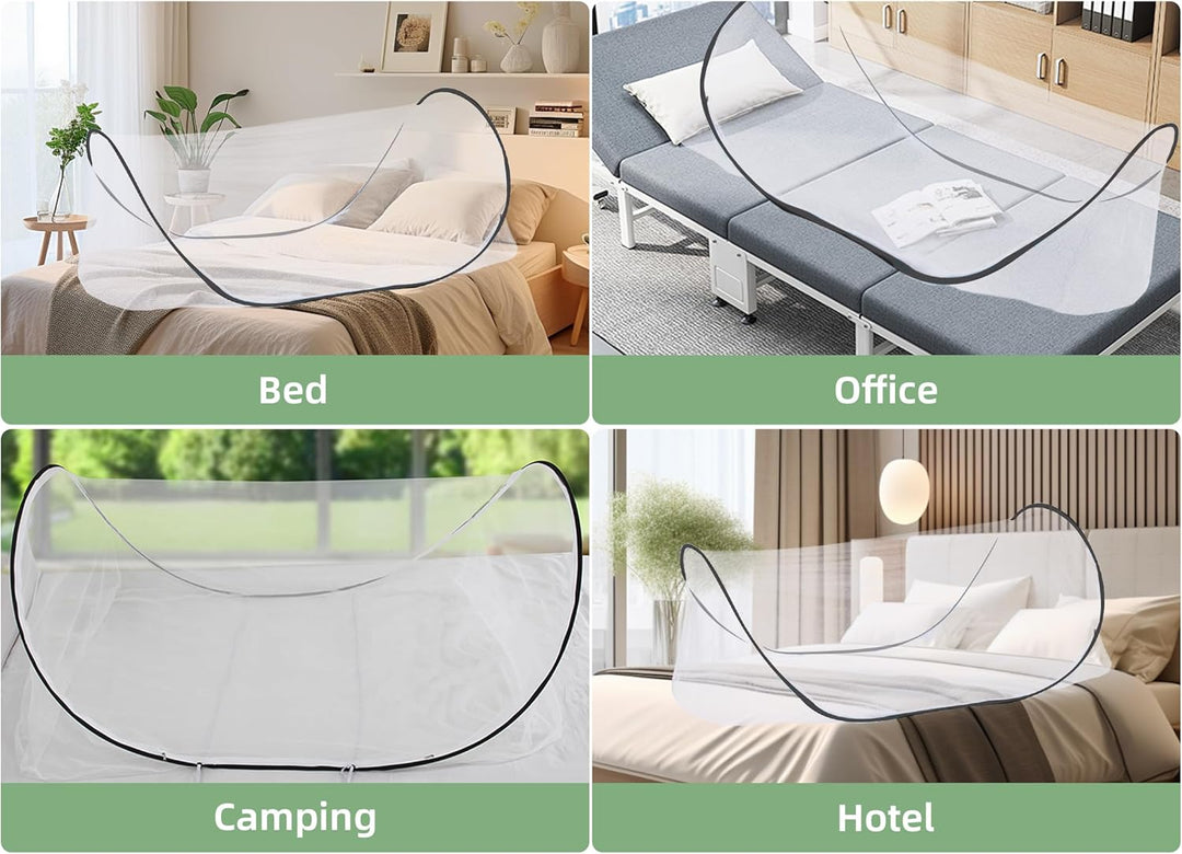 Gugxiom Foldable Mosquito Net, Moskitonetz Up for Single Bed, Portable Reise Moskitonetz, Mosquito N