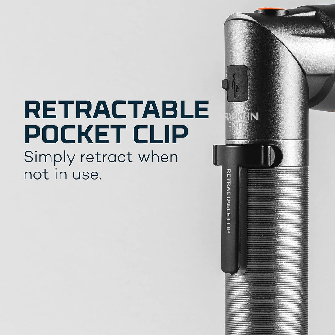 NEBO Franklin Pivot - 300 Lumen Taschenlampe - LED aufladbare Arbeitsleuchte & Spotlight - 7 Lichtmo