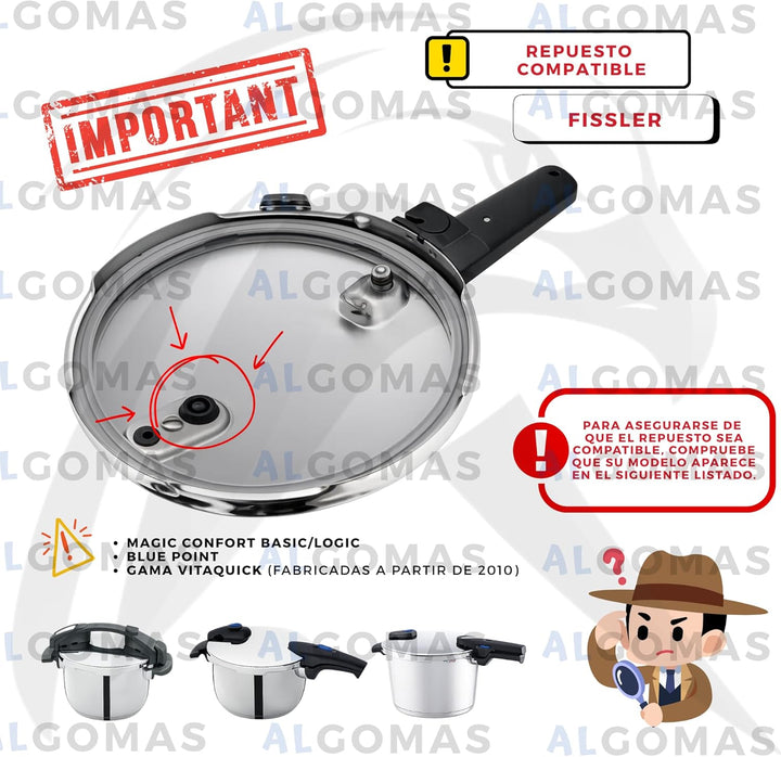ALGOMAS® Fissler Membranen für Topfventile, kompatibel mit Magic Confort, Blue und Vitaquick ab 2010