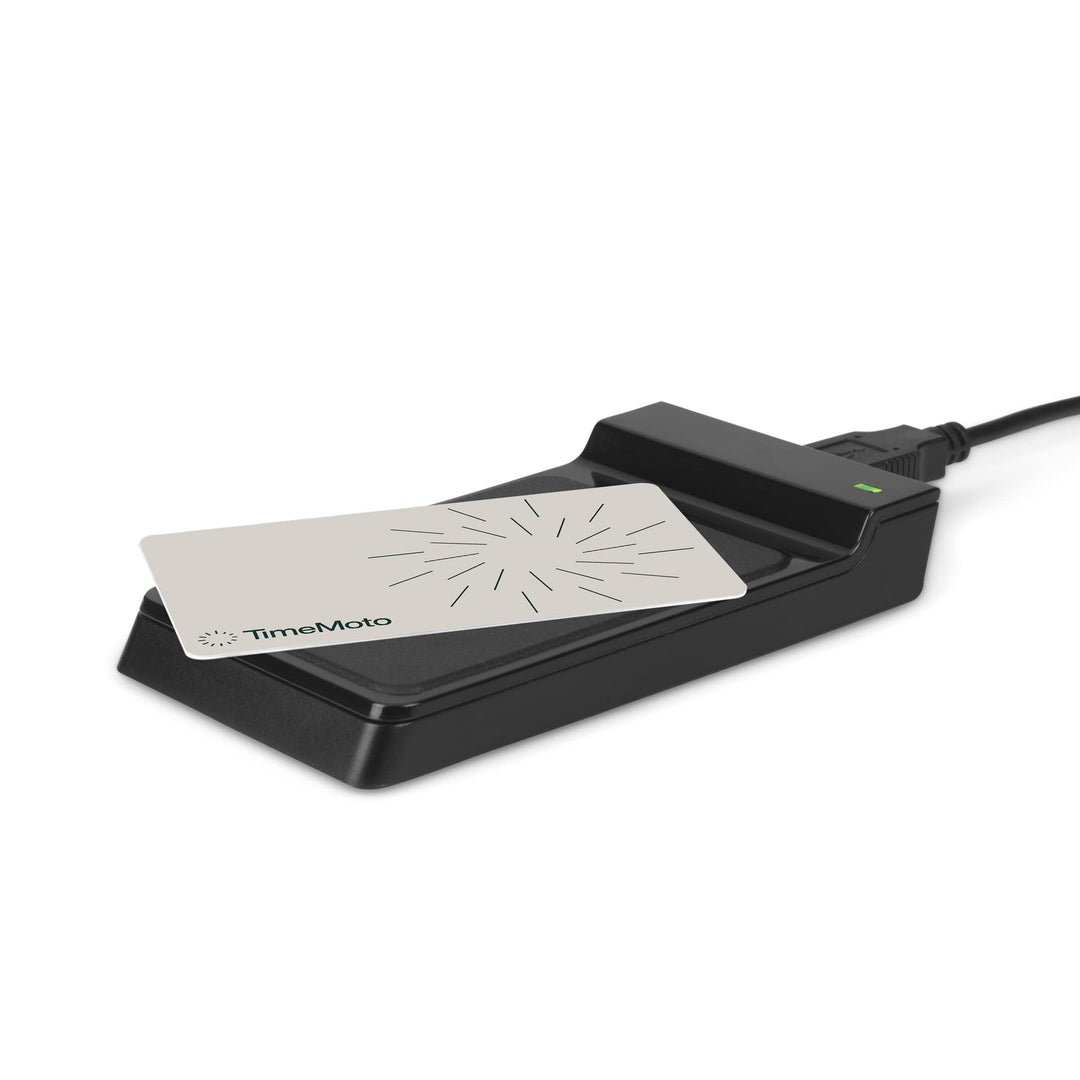 TimeMoto RF-150 RFID-Lesegerät, kompatibel mit TimeMoto RFID-Ausweisen und -Schlüsselanhängern, komp
