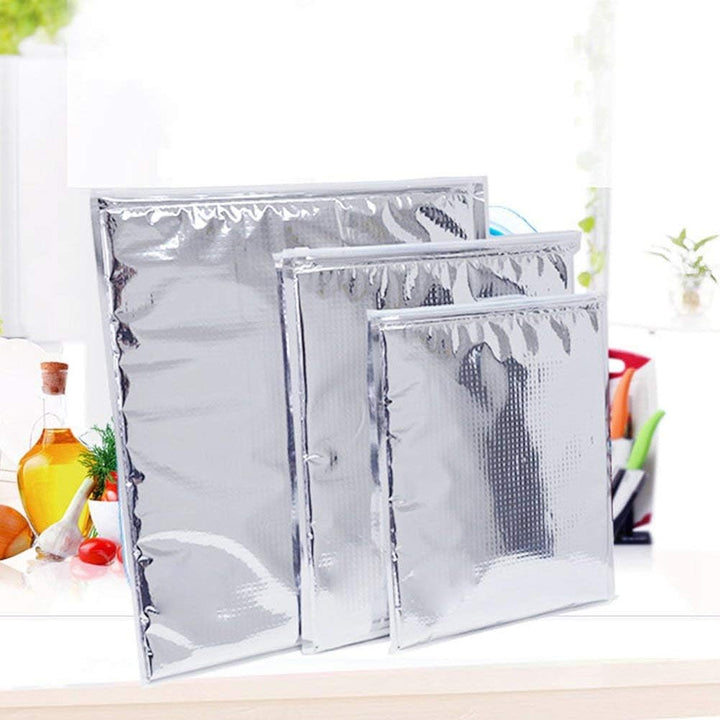 Dilwe Isolierte Taschen, Wiederverwendbare Aluminium Picknick Pouch Warm-Kalt f¨¹r 10 St¨¹cke (25x30