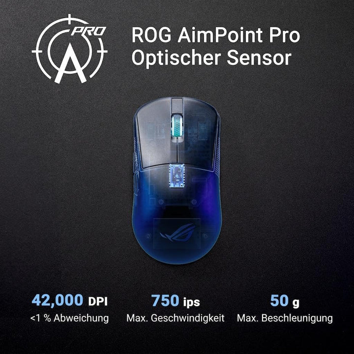 ASUS ROG Harpe Ace Mini ultraleichte E-Sport Gaming Maus (49 Gramm, ROG Micro-Switches, SpeedNova-Wi
