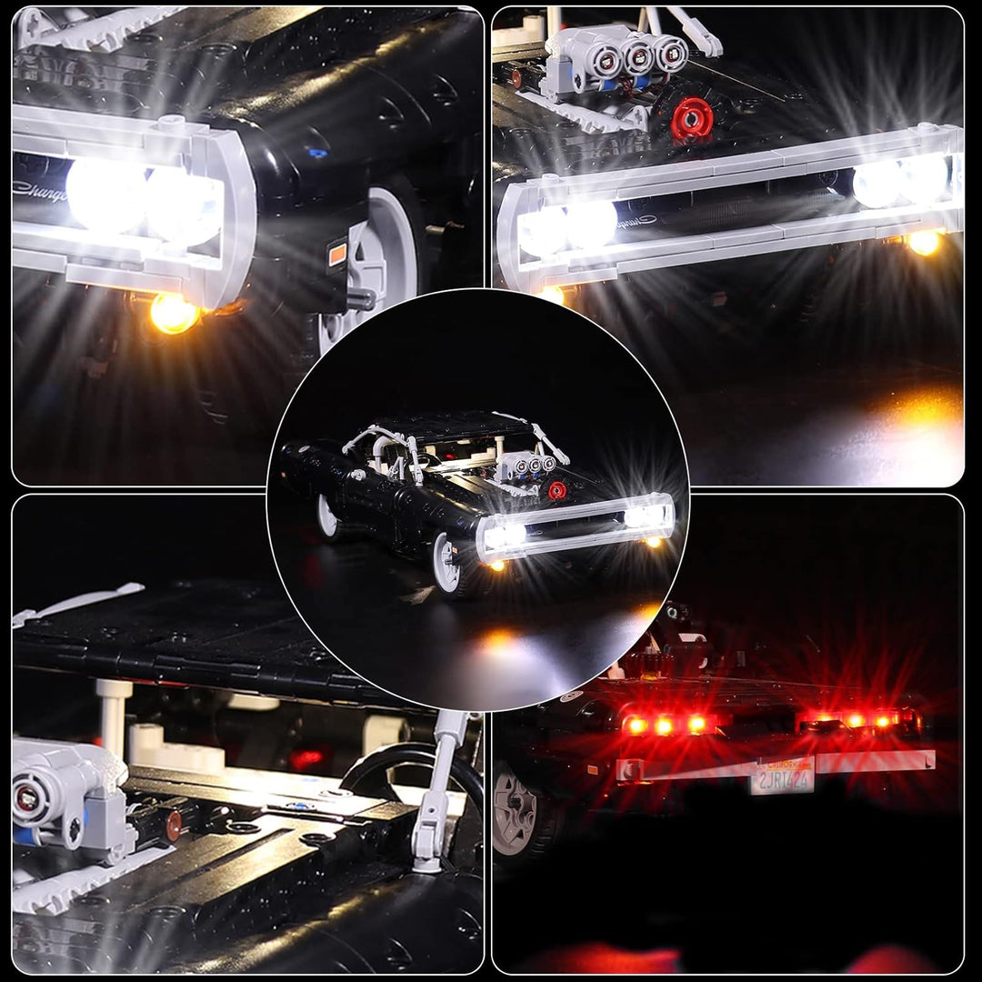 Led Licht Set für Lego Dom's Dodge Charger,Dekorations Led Beleuchtungs Set für Lego 42111 Technic R
