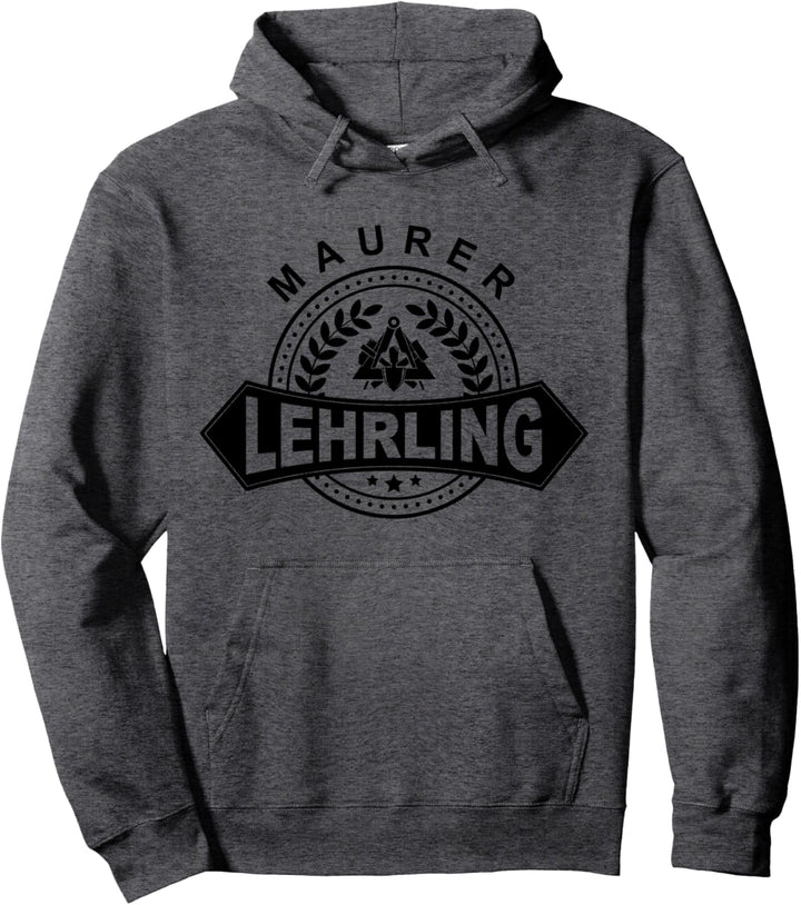 Maurer-Lehrling mit traditionellem Zunftzeichen Pullover Hoodie