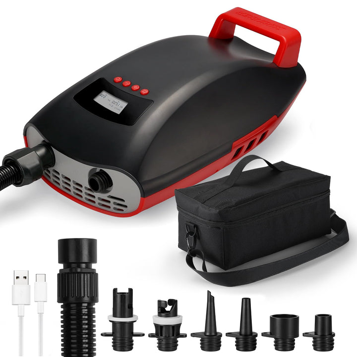 Swonder Seawolf SUP-Pumpe mit 9000mAh Akku, 2X Schnellere 20 PSI Elektrische Luftpumpe mit Doppelkol