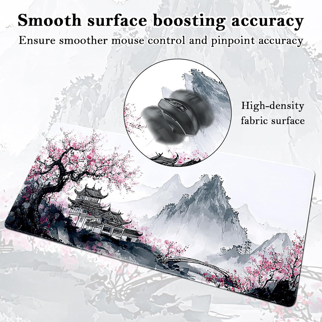 Mauspad XXL, Grosses Mouspad 900x400mm, Gaming Mausepad Improved Precision and Speed, Mousepad mit V