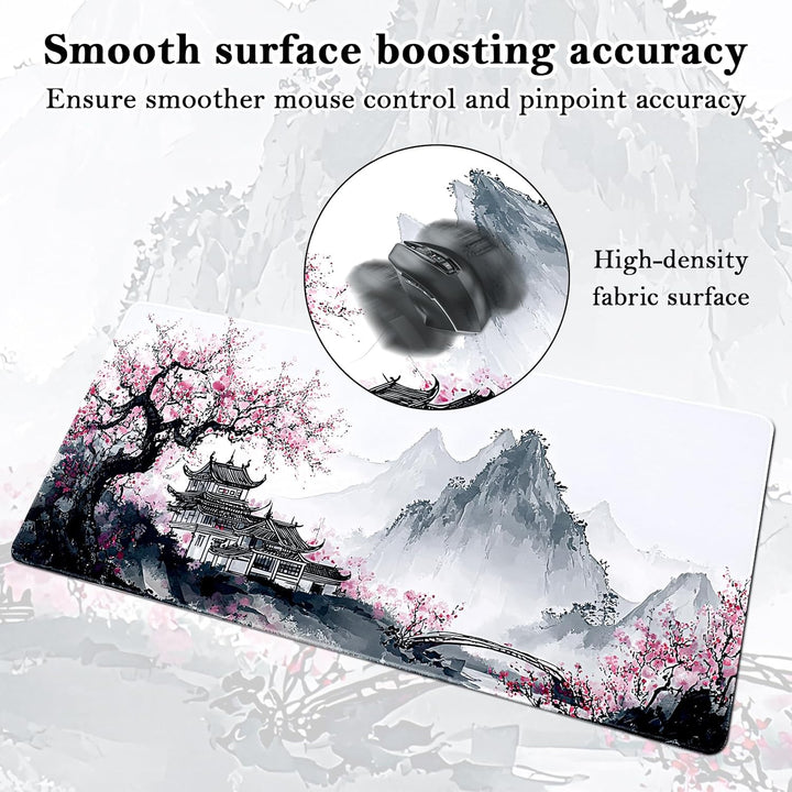 Mauspad XXL, Grosses Mouspad 900x400mm, Gaming Mausepad Improved Precision and Speed, Mousepad mit V