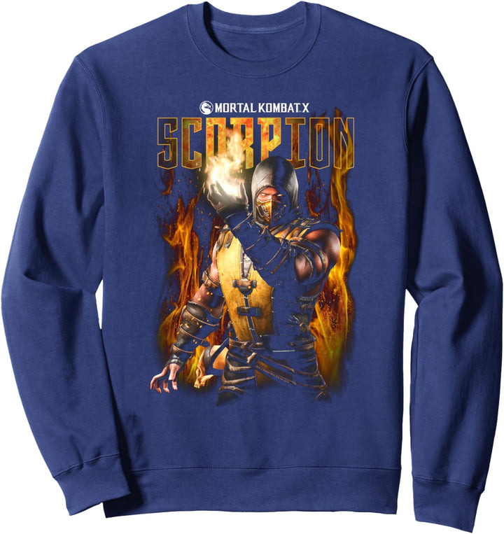Mortal Kombat X Scorpion Flames Sweatshirt