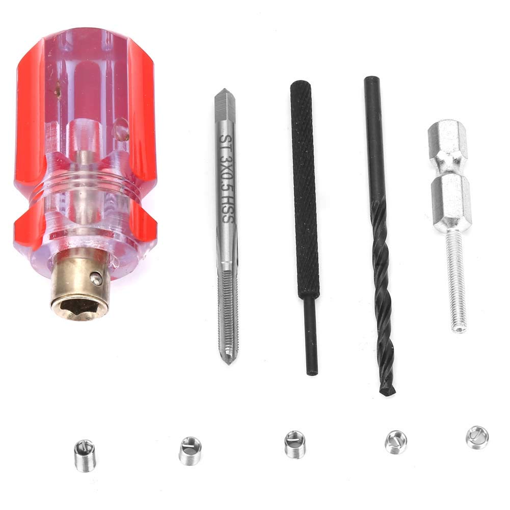 105 stücke Gewindeeinsätze Reparatursatz Edelstahl Helicoil Typ Draht Insert Installation Set(M3*0.5