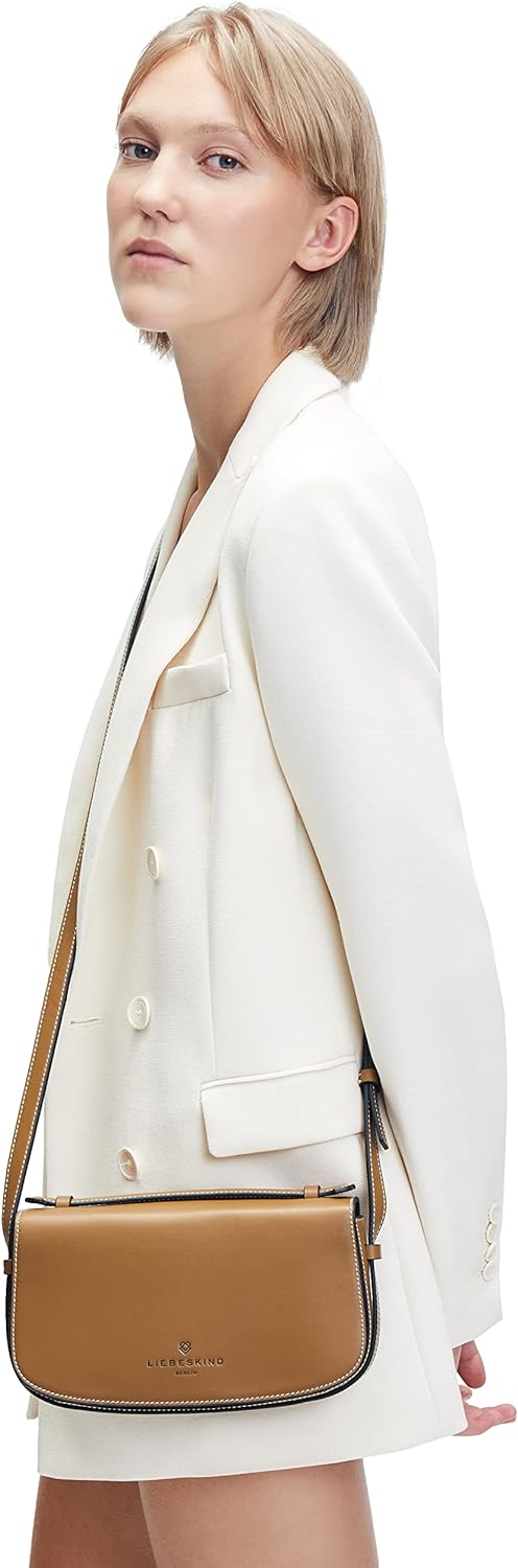 Liebeskind Berlin SADIE TM Empire Crossbody, Small (HxBxT 15cm x 23.5cm x 6.5cm), Sepia