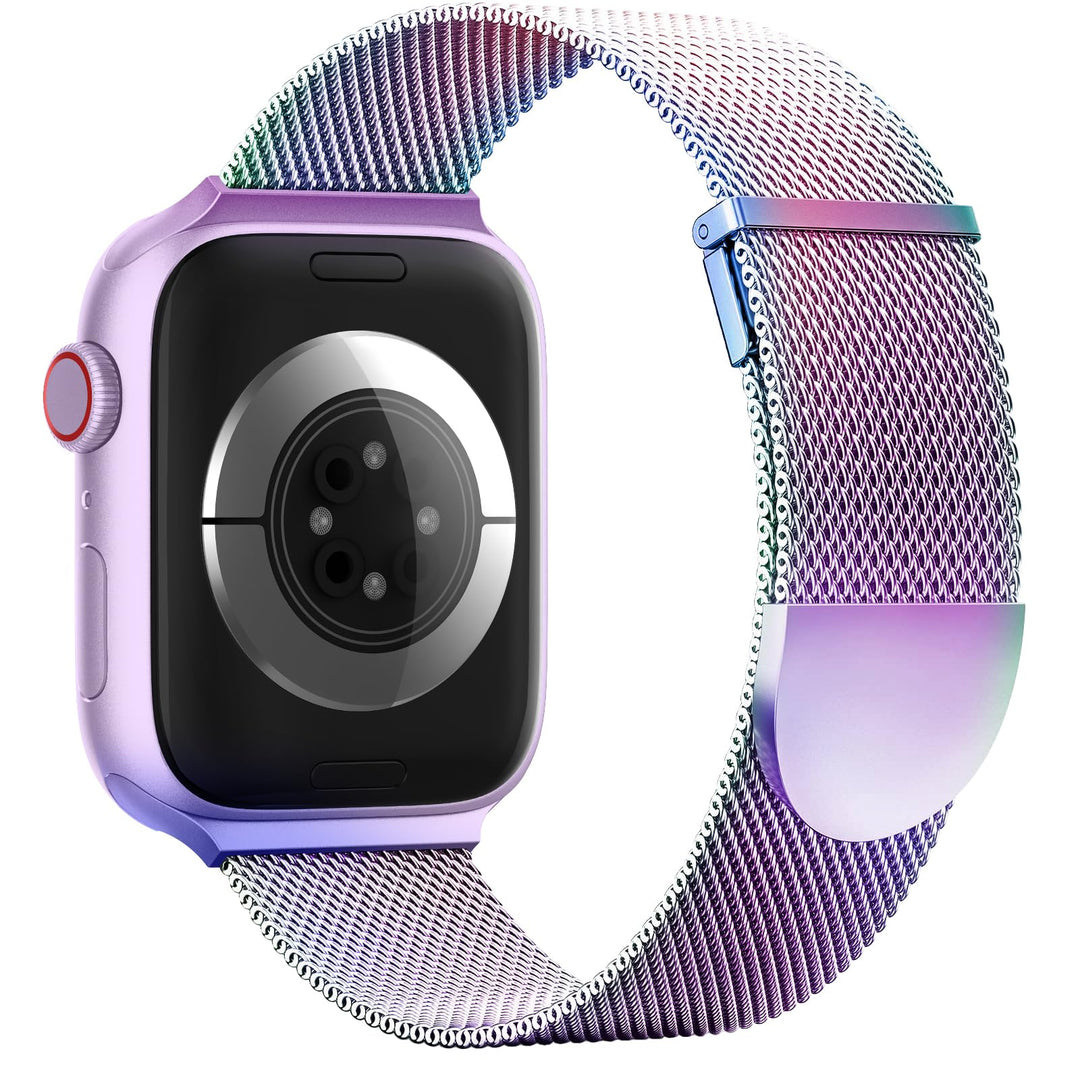 Higgs Ersatzarmband Kompatibel mit Apple Watch Armband 46mm 45mm 44mm 42mm 41 mm 40mm 38mm 49mm, Mag