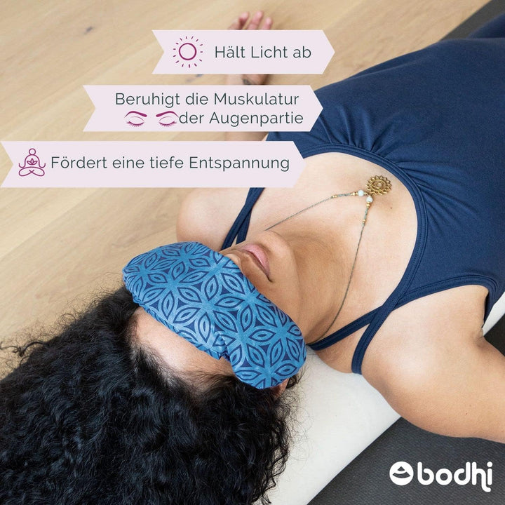 Bodhi Weiches Augenkissen aus Baumwolle | Füllung aus Bio-Leinsamen & Bio-Lavendel | Vegan | Augenma