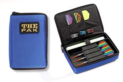 Darttasche The PAK, Farbe blau strapazierfähige Nylon-Tasche für 1-2 Sets montierter Darts und zusät