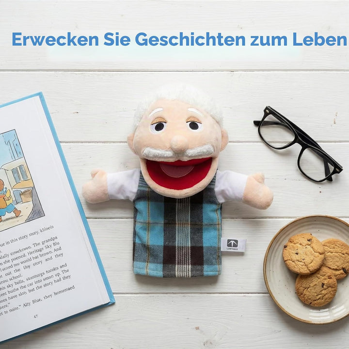 Familie Handpuppen für Kinder, beinhaltet Opa, Oma, Papa, Mama, Tochter, Sohn mit beweglichen offene