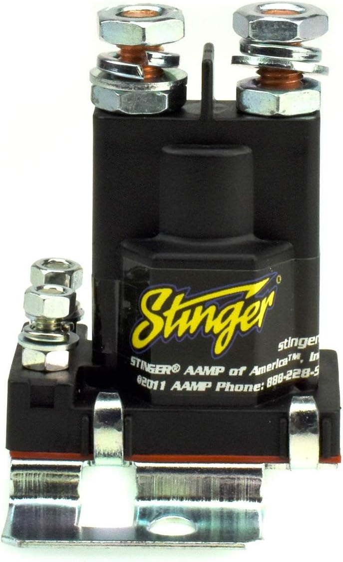Stinger SGP38 80-AMP Batterie-Trennschalter und Relais, schwarz Standardverpackung, Standardverpacku
