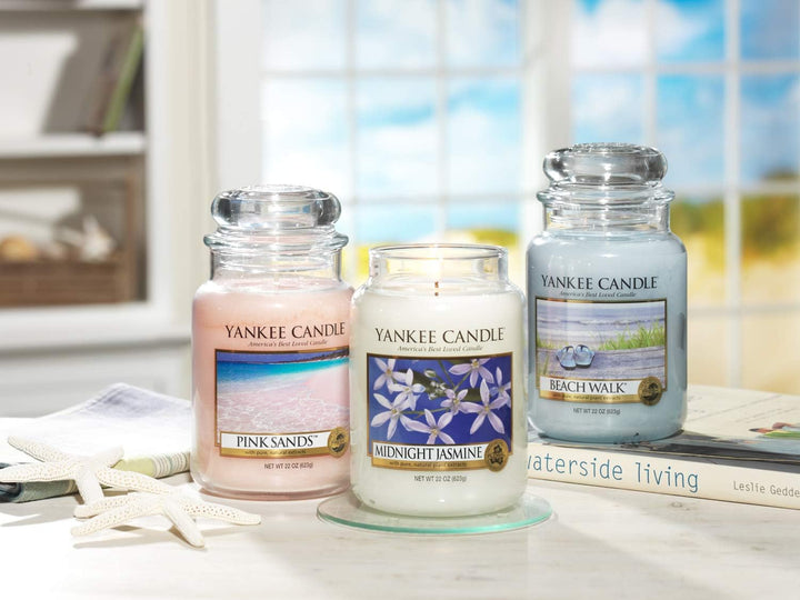 Yankee Candle Duftkerze im Glas (mittelgross) | Midnight Jasmine | Brenndauer bis zu 75 Stunden Midn