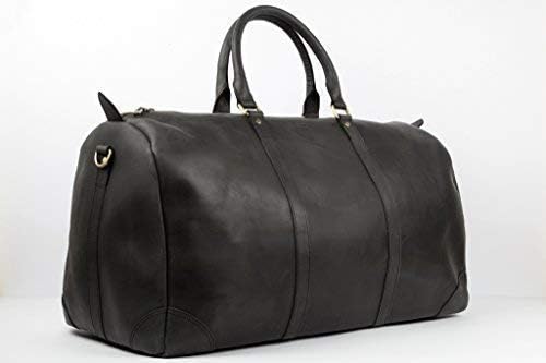 HOLZRICHTER Berlin No 8-2 (L) - Premium Weekender Reisetasche, Sporttasche & Handgepäck aus Leder -