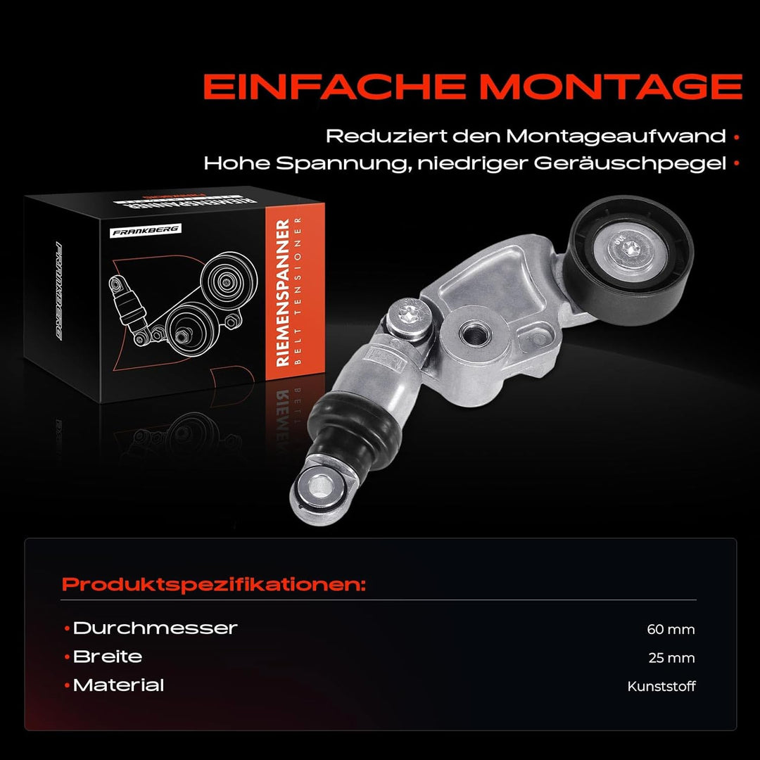 Frankberg Spannrolle Riemenspanner Kompatibel mit 3 BM BN 6 GJ GL CX-5 GH KE KF 2.2L Diesel 2012-Heu
