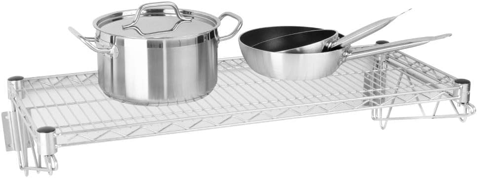 Vogue Gitterwandregal mit Halterungen 91cm breit 910 x 360mm., 910 x 360mm.