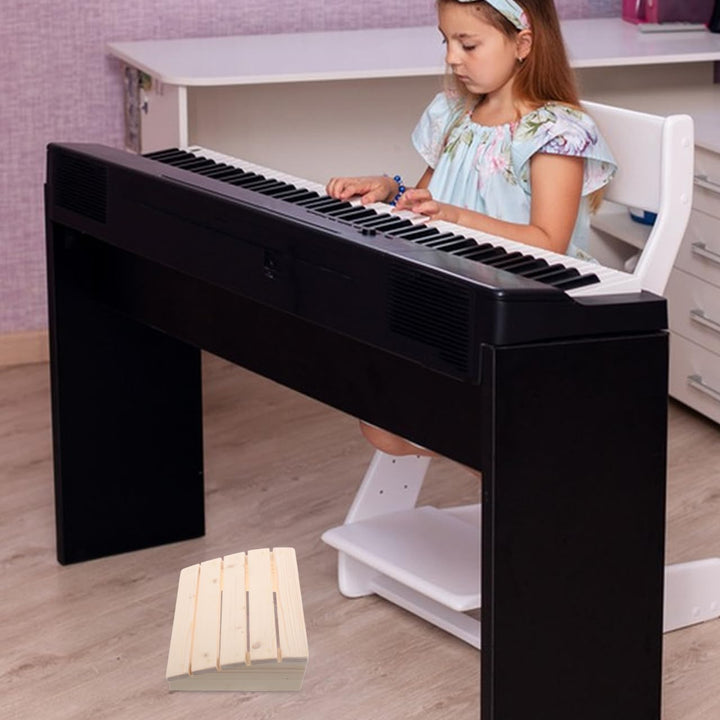 TOYANDONA Klavierhocker Aus Holz Für Junge Mädchen Ergonomische Fussstütze Für Schreibtisch Anfänger