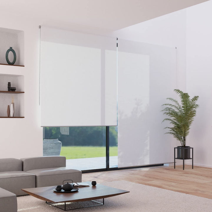 Madecostore Rollo, lichtundurchlässig, Perlweiss, L54 x H250 cm (Stoff L50 cm) L54 x H250cm (Tissu L