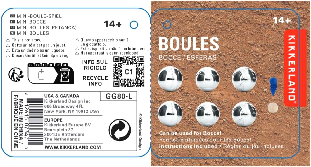 KIKKERLAND GG80-L Jeu de boules de pétanque