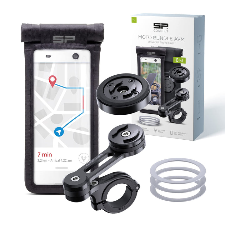 SP CONNECT Moto Bundle II mit Anti Vibration Module | SPC+ | Universal Phone Case SPC+ L | Universal
