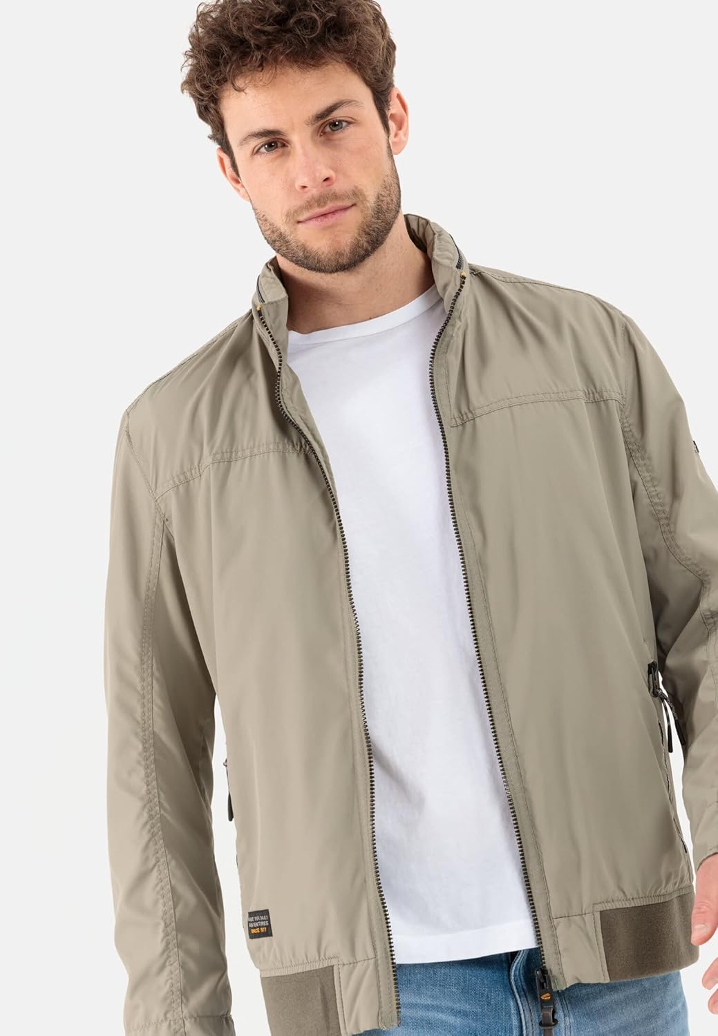 camel active Herren Leichter Blouson aus recyceltem Polyester 29 Khaki, 29 Khaki