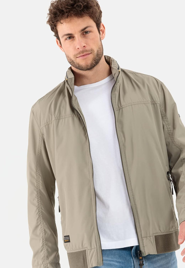 camel active Herren Leichter Blouson aus recyceltem Polyester 29 Khaki, 29 Khaki