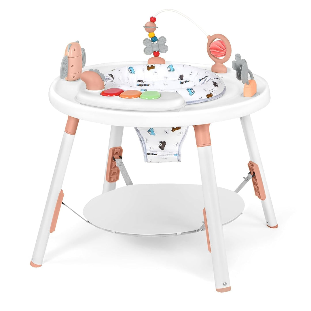 UBRAVOO Baby-Aktivitätszentrum, 3-in-1 Baby Lauflernhilfe mit abnehmbaren Spielzeugen und 360° Drehb