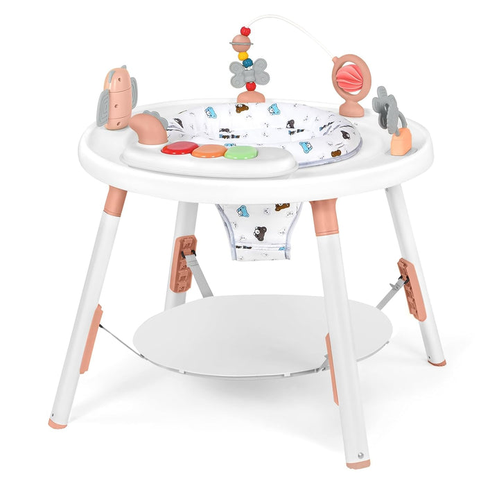 UBRAVOO Baby-Aktivitätszentrum, 3-in-1 Baby Lauflernhilfe mit abnehmbaren Spielzeugen und 360° Drehb