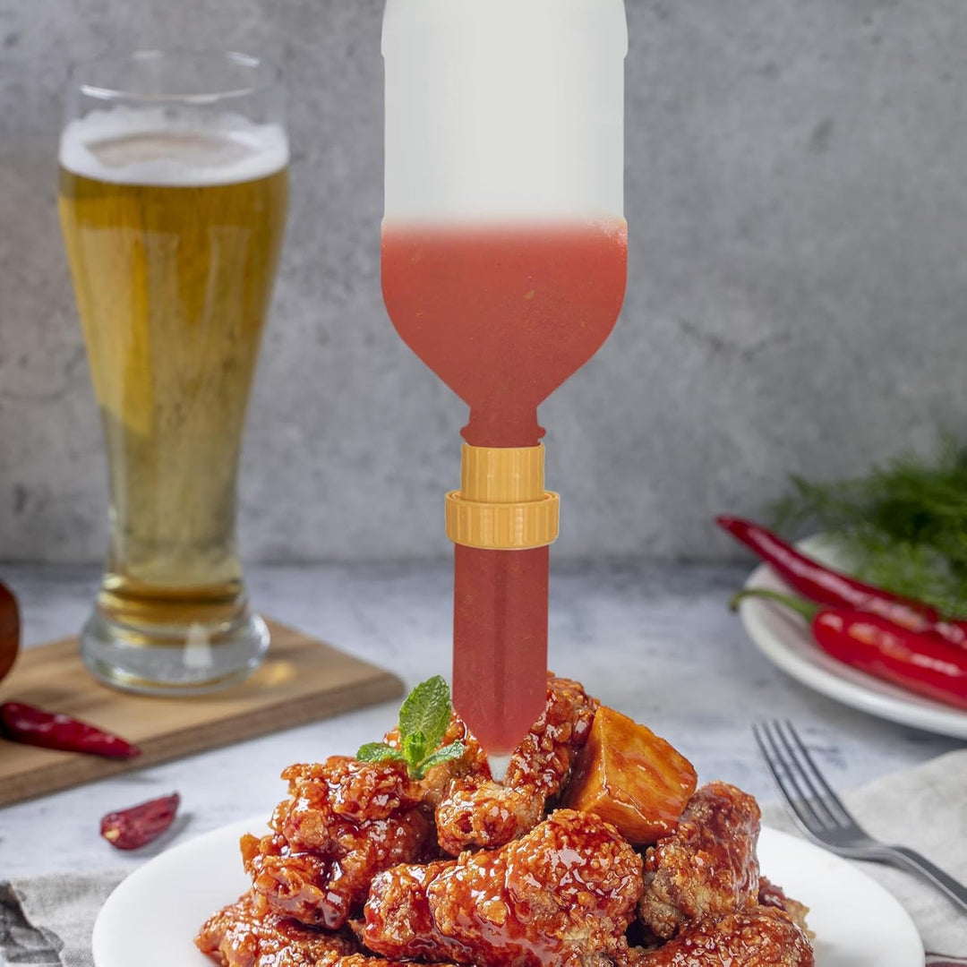 Generisch Sossenflasche - Drückflasche Für Saucen - 2,5 Liter Aufhängbarer Behälter Für Ketchup Mayo
