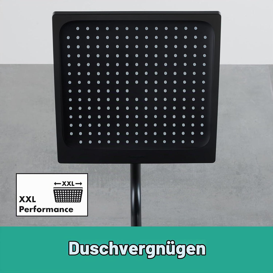 hansgrohe Duschkopf Crometta E, Kopfbrause Regendusche mit 1 Strahlart, Mattschwarz Mattschwarz ecki