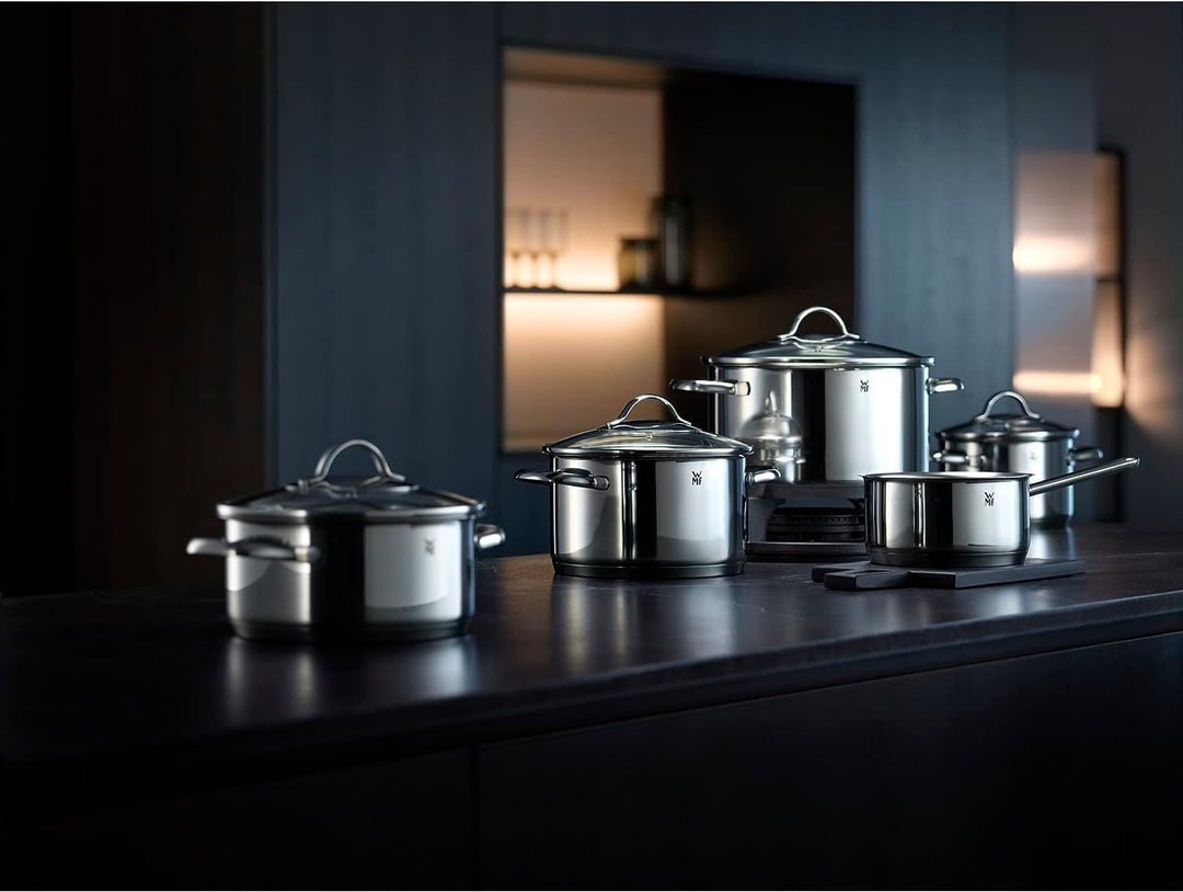 WMF Provence Plus Topfset Induktion 5-teilig, Kochtopf Set mit Glasdeckel für alle Herdarten, Kochge