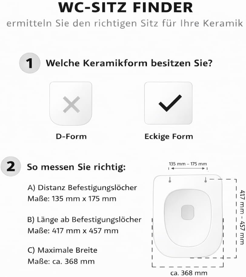 Bullseat® 6.1 WC Sitz eckig passend zu Keramag Renova Nr. 1 Plan mit Absenkautomatik/Softclose abneh